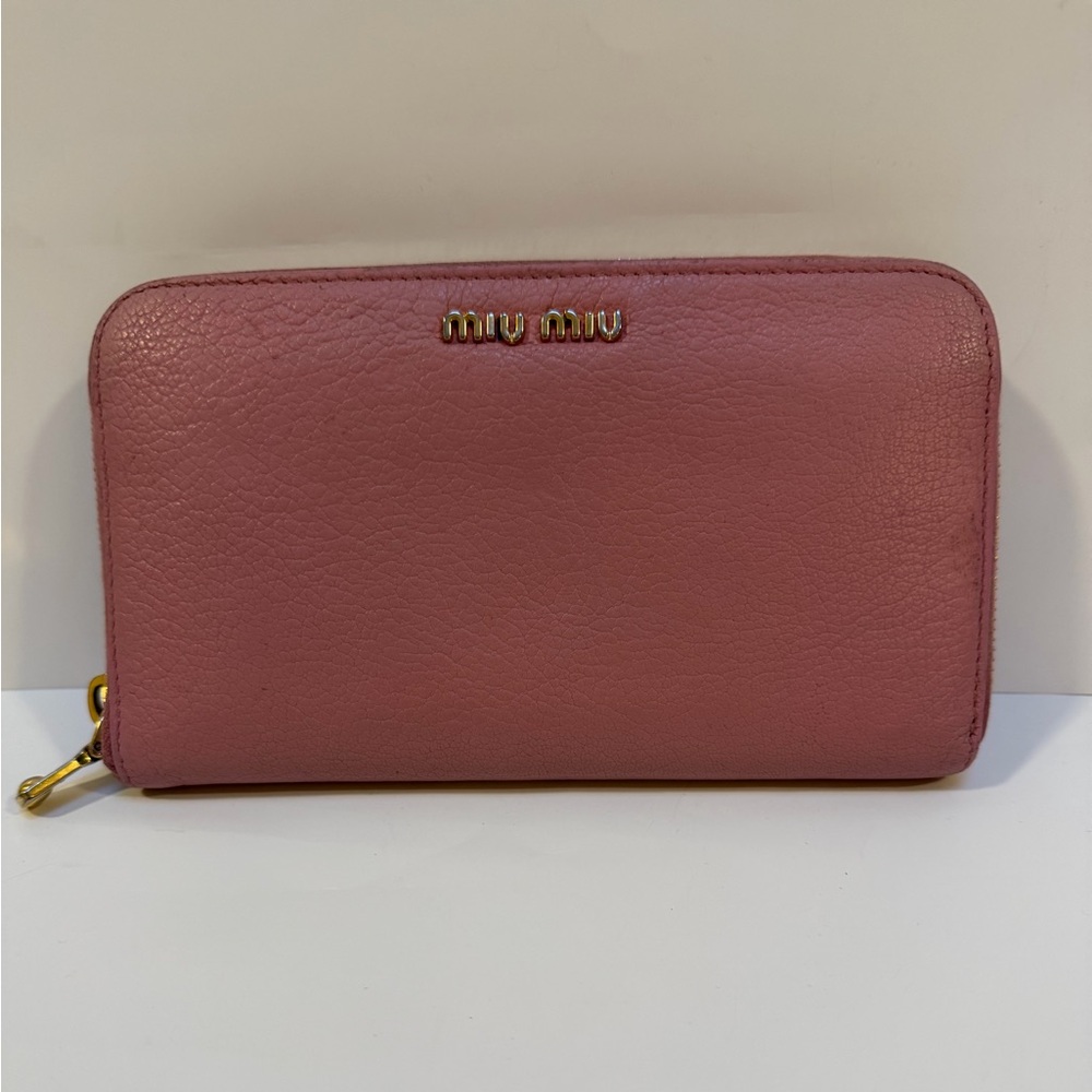 Miu Miu Authentic Pink Long Wallet EUC